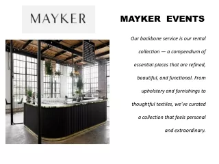 Table Rental Services in Nashville | Mayker Events