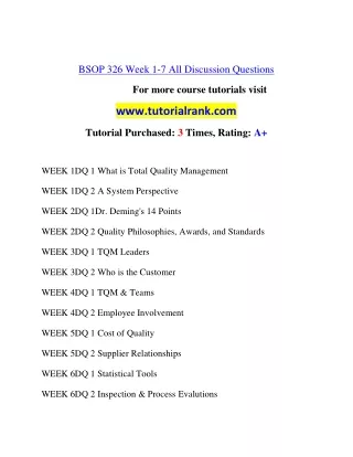 BSOP 326 Education Organization- tutorialrank.com