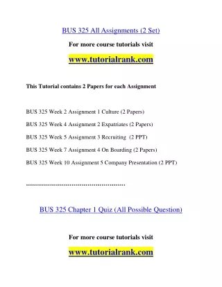 BUS 325 Education Organization- tutorialrank.com