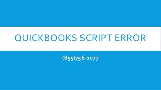 quickbooks script error