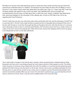 bts merch has several of the ideal advertising