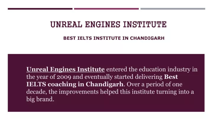 unreal engines institute