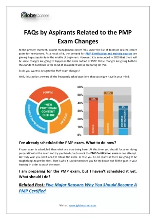 faqs by aspirants related to the pmp exam changes