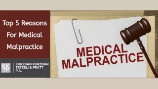 Top 5 Reasons For Medical Malpractice