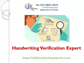 handwriting verification expert