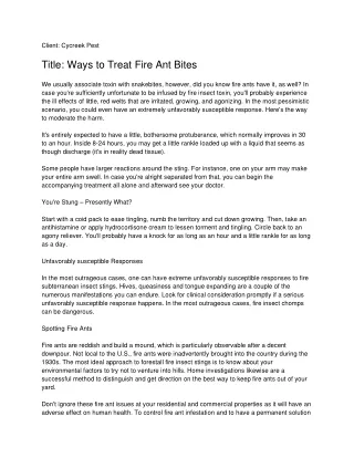 client cycreek pest title ways to treat fire