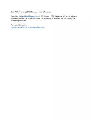 best pos financing pos finance instant financing