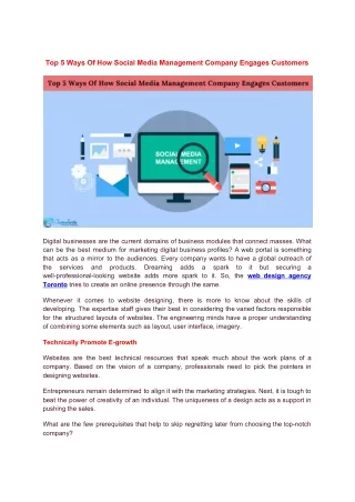 top 5 ways of how social media management company
