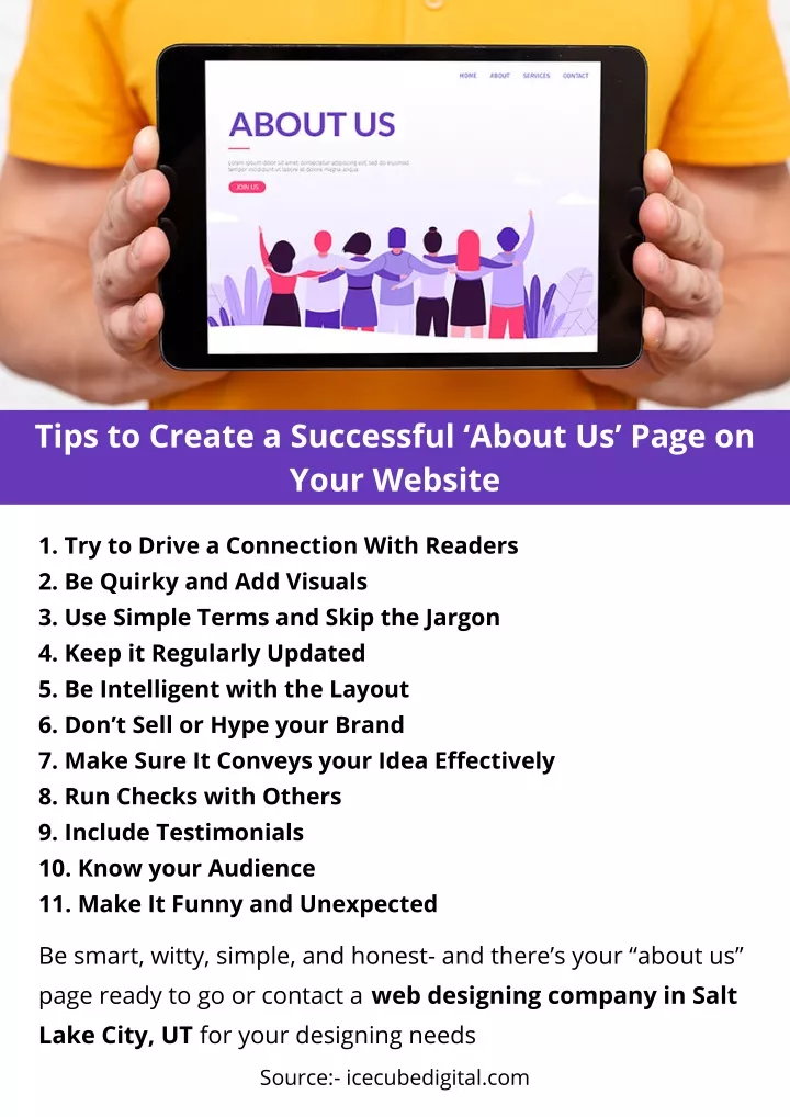 tips to create a successful about us page on your