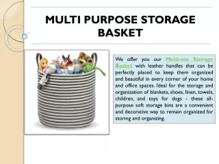 MULTI PURPOSE STORAGE BASKET