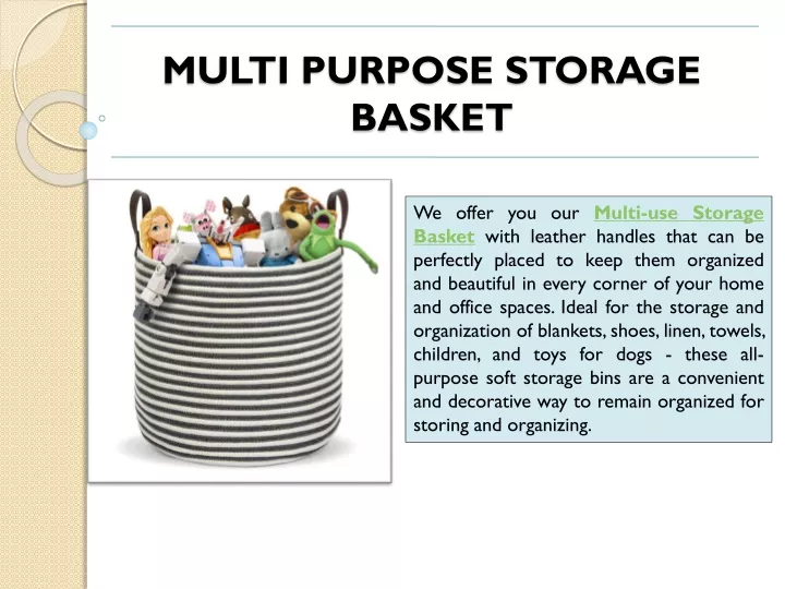multi purpose storage basket