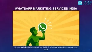 How to choose the best WhatsApp Marketing Services in India