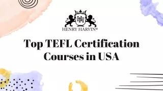 top tefl certification courses in usa