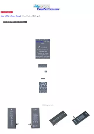 IPHONE 6 BATTERY (OEM ORIGINAL) - PhonePartWorld