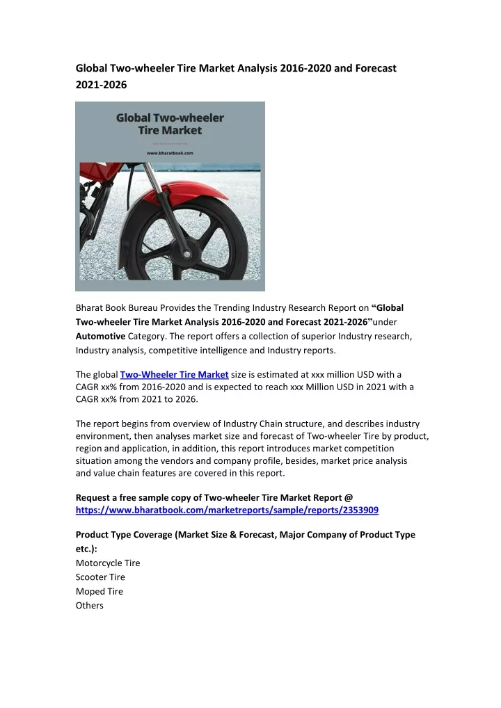 global two wheeler tire market analysis 2016 2020
