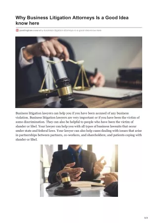 Why Business Litigation Attorneys Is a Good Idea know here
