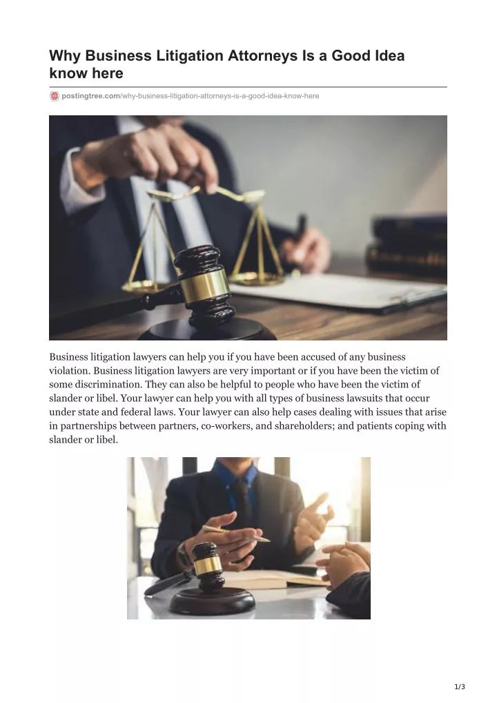 why business litigation attorneys is a good idea