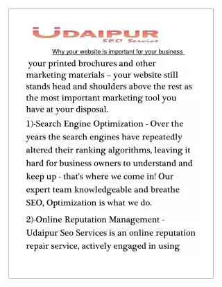 Why your website is important for your business