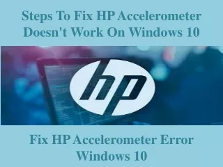 steps to fix hp accelerometer doesn t work on windows 10