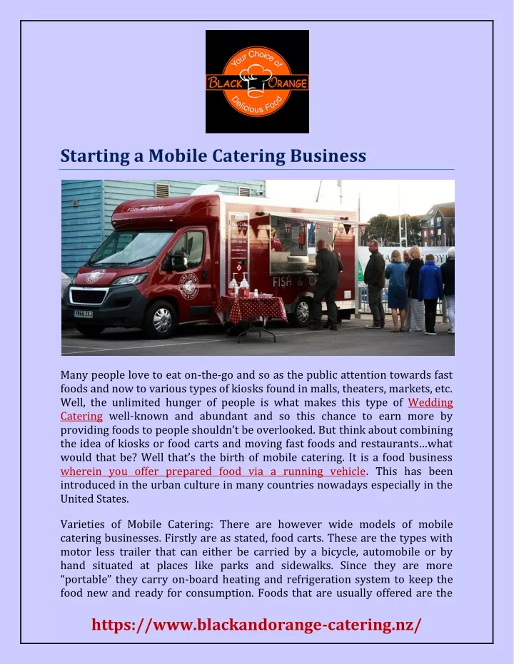starting a mobile catering business
