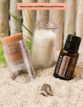 how to host a doterra essential oil event