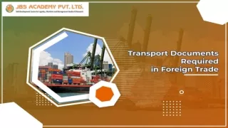 Transport Documents Required in Foreign Trade