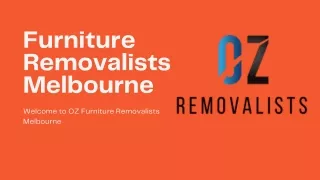 Furniture Removalists Melbourne