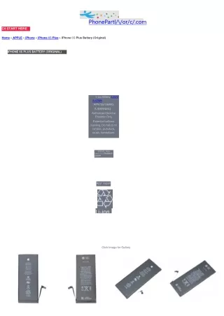 IPHONE 6S PLUS BATTERY (ORIGINAL) PhonePartWorld