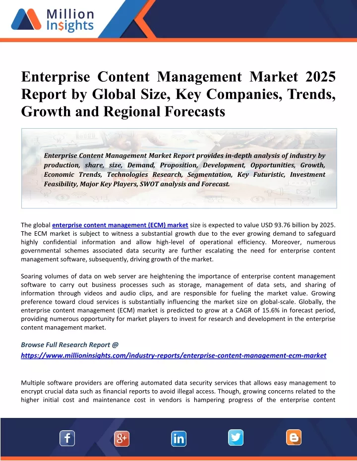 enterprise content management market 2025 report
