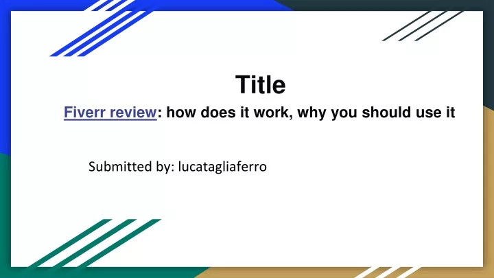 title fiverr review how does it work