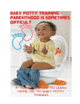 Baby Potty Training - Parenthood is Sometimes Difficult