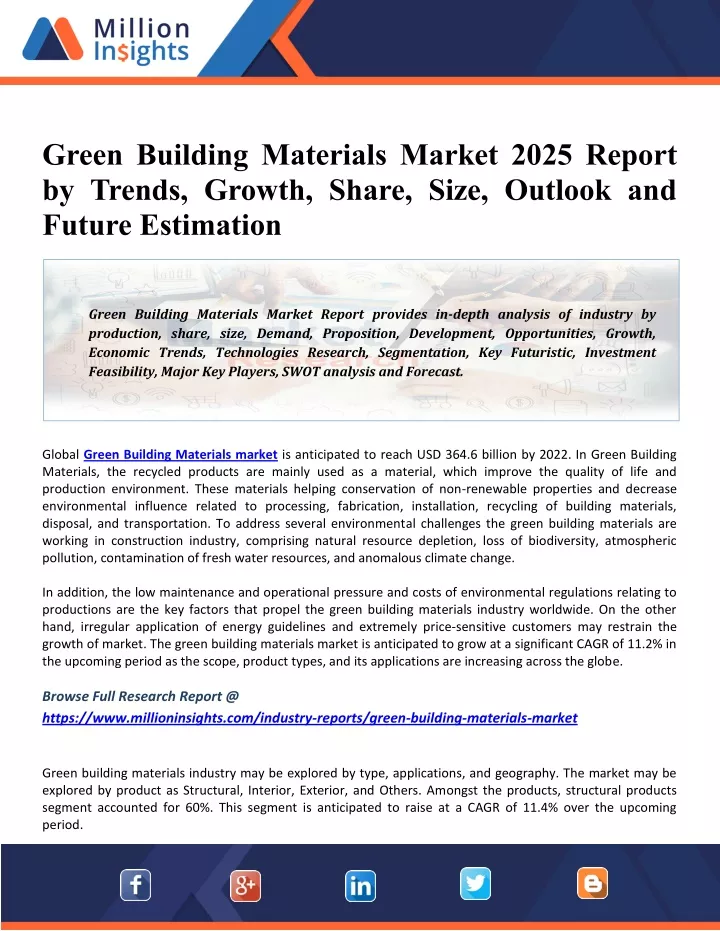 green building materials market 2025 report