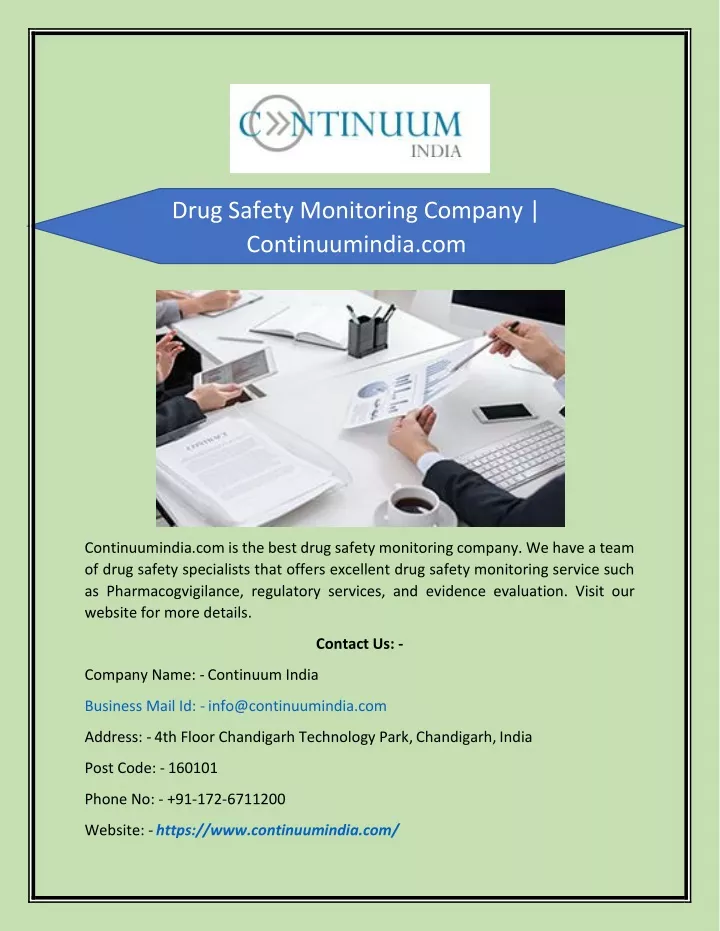 drug safety monitoring company continuumindia com