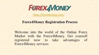 Forex4Money Registration Process