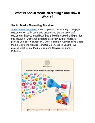 what is social media marketing and how it works