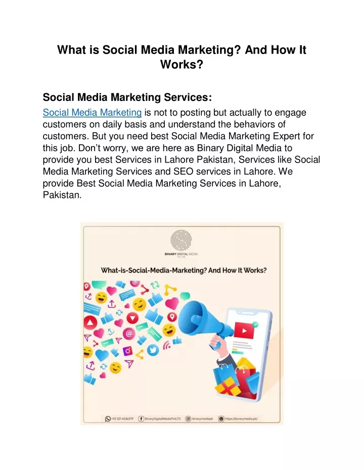 what is social media marketing and how it works