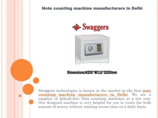 Note counting machine manufacturers in Delhi