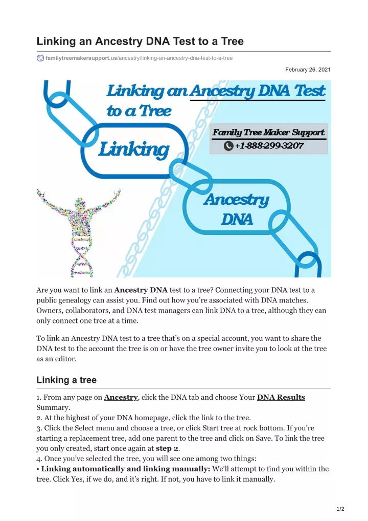 linking an ancestry dna test to a tree