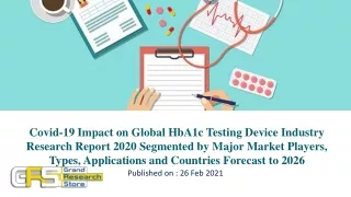 covid 19 impact on global hba1c testing device