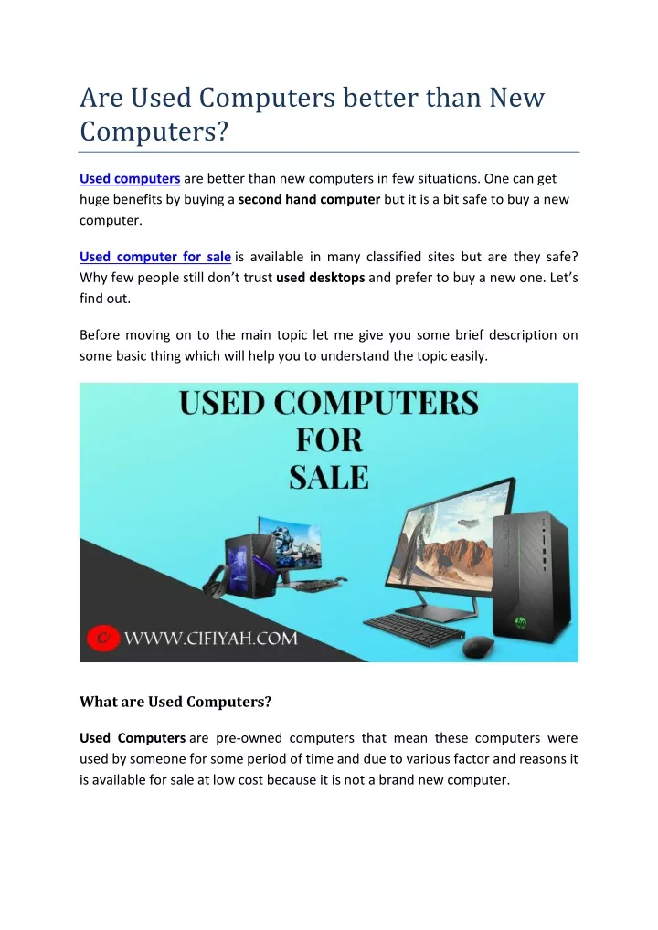 are used computers better than new computers
