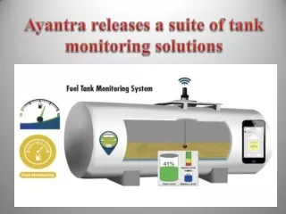Ayantra releases a suite of tank monitoring solutions