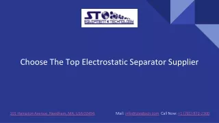 Choose the top Electrostatic Separator Supplier
