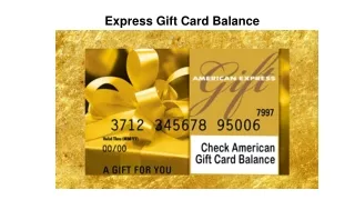 Express Gift Card Balance