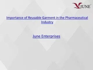 Importance of Reusable Garment in the Pharmaceutical Industry