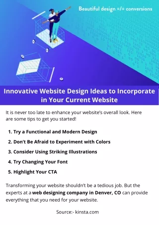 Innovative Website Design Ideas to Incorporate in Your Current Website