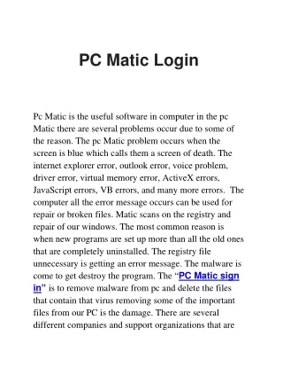 Pc Matic