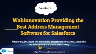 wahinnovation providing the best address management software for salesforce