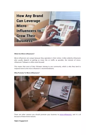 what are micro influencers