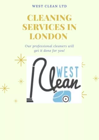 Best Cleaning Services in London | West Clean Ltd