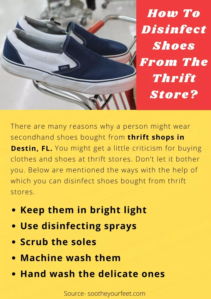how to disinfect shoes from the thrift store